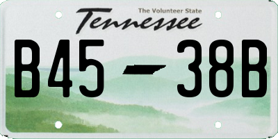 TN license plate B4538B
