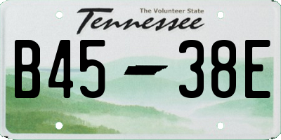 TN license plate B4538E