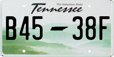 TN license plate B4538F
