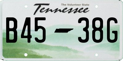TN license plate B4538G