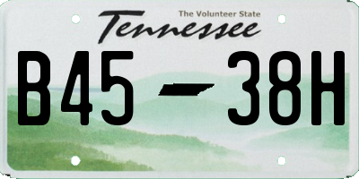TN license plate B4538H