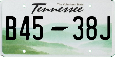 TN license plate B4538J