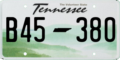 TN license plate B4538O