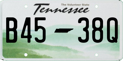 TN license plate B4538Q