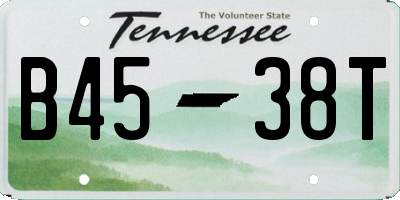 TN license plate B4538T