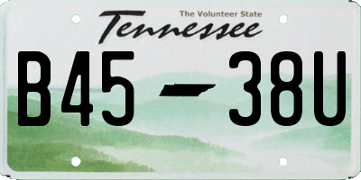 TN license plate B4538U