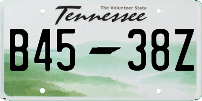 TN license plate B4538Z