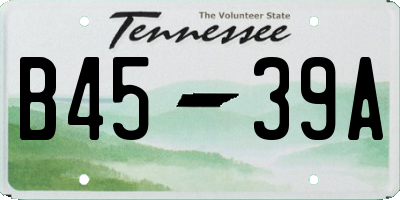 TN license plate B4539A