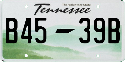 TN license plate B4539B