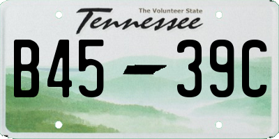 TN license plate B4539C