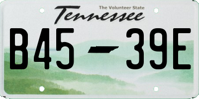 TN license plate B4539E