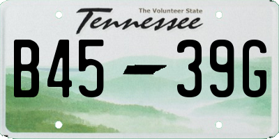 TN license plate B4539G