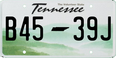 TN license plate B4539J