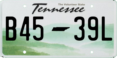 TN license plate B4539L