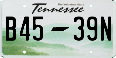 TN license plate B4539N