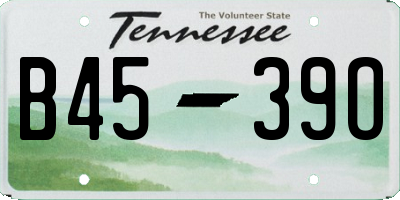 TN license plate B4539O