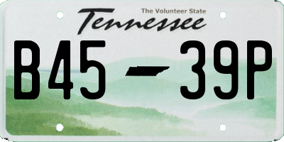 TN license plate B4539P
