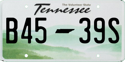 TN license plate B4539S