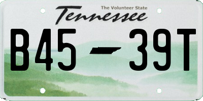 TN license plate B4539T