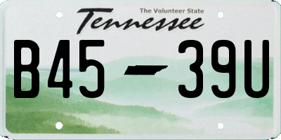 TN license plate B4539U