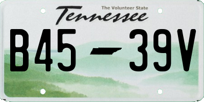 TN license plate B4539V