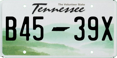 TN license plate B4539X