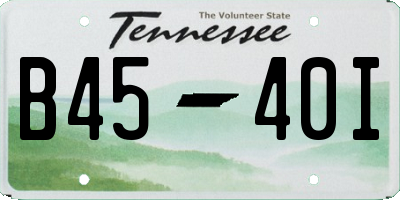 TN license plate B4540I