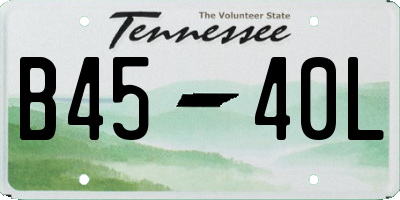TN license plate B4540L