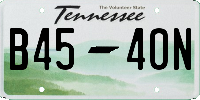 TN license plate B4540N