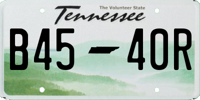 TN license plate B4540R