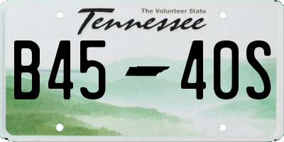 TN license plate B4540S