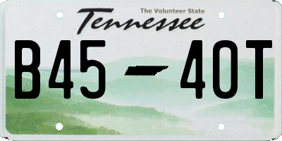 TN license plate B4540T