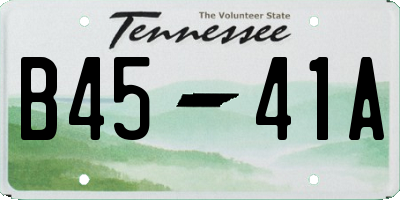 TN license plate B4541A