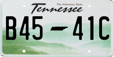 TN license plate B4541C
