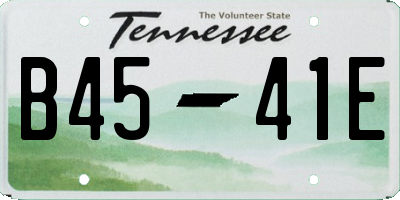 TN license plate B4541E