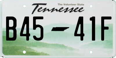 TN license plate B4541F