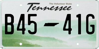 TN license plate B4541G