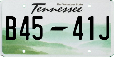 TN license plate B4541J