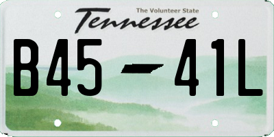 TN license plate B4541L
