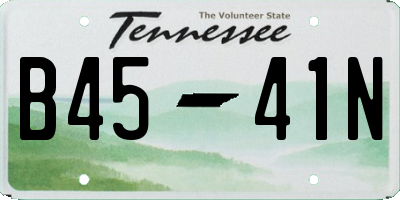 TN license plate B4541N