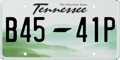 TN license plate B4541P
