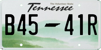 TN license plate B4541R