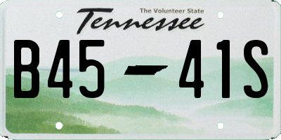 TN license plate B4541S