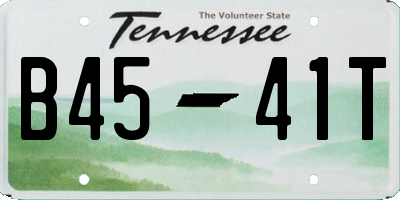 TN license plate B4541T