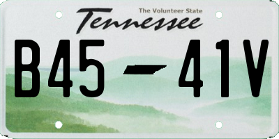 TN license plate B4541V