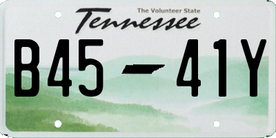 TN license plate B4541Y