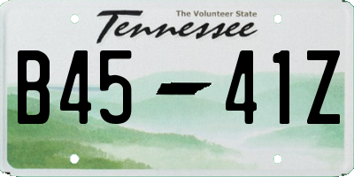 TN license plate B4541Z