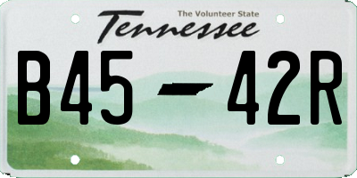 TN license plate B4542R