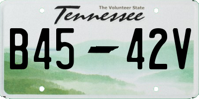 TN license plate B4542V