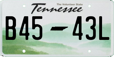 TN license plate B4543L